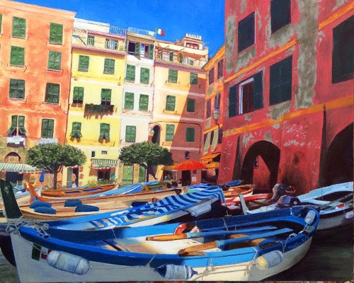 Vernazza, Italia | Tonton Painting | Antonia Vorster